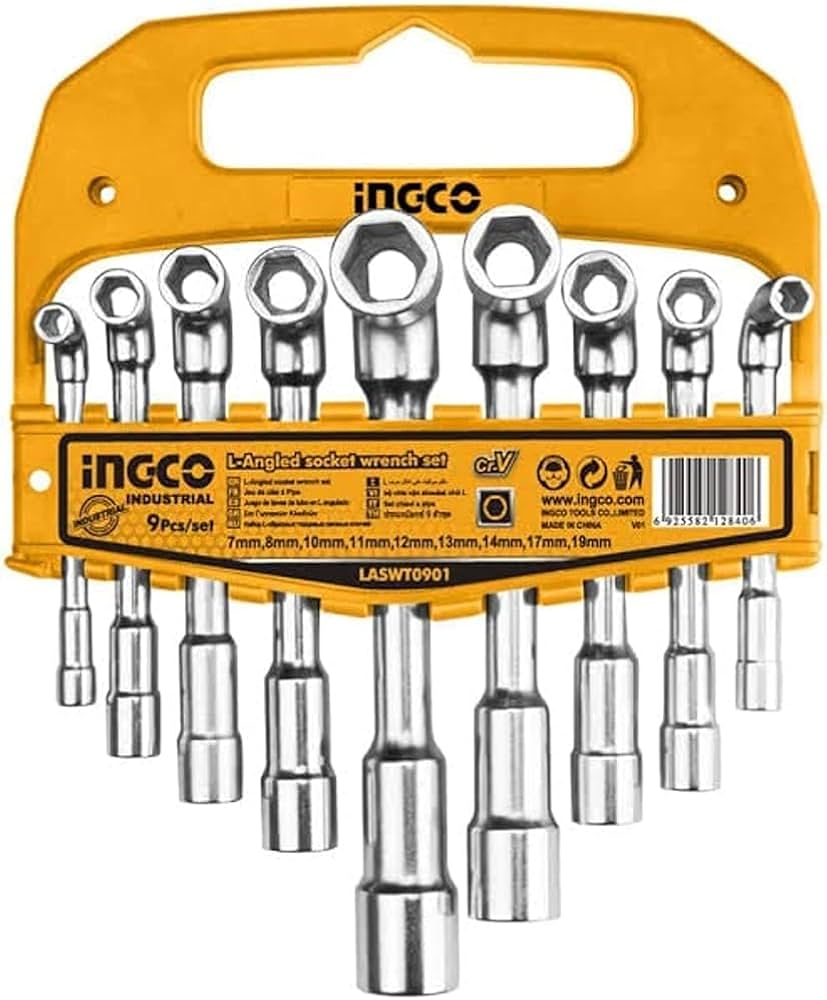 L-Angled socket wrench set CRV Quick Release Ingco in Pakistan