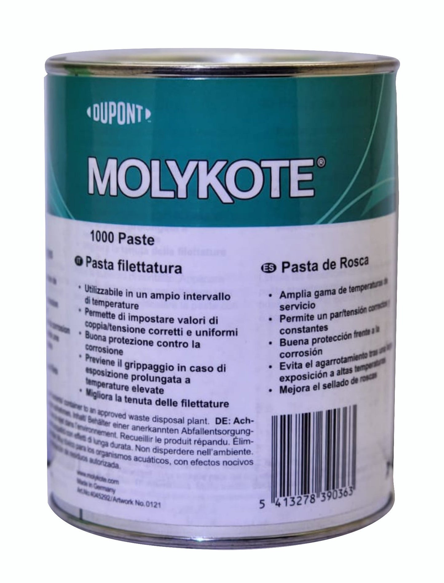 MOLYKOTE® 1000 Paste 1 Kg Lead Nickel Free Anti Seize Paste High Temperatures 650°C in Pakistan