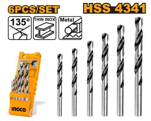 Metal Drill BIts Set 6 Pcs Ingco in Pakistan