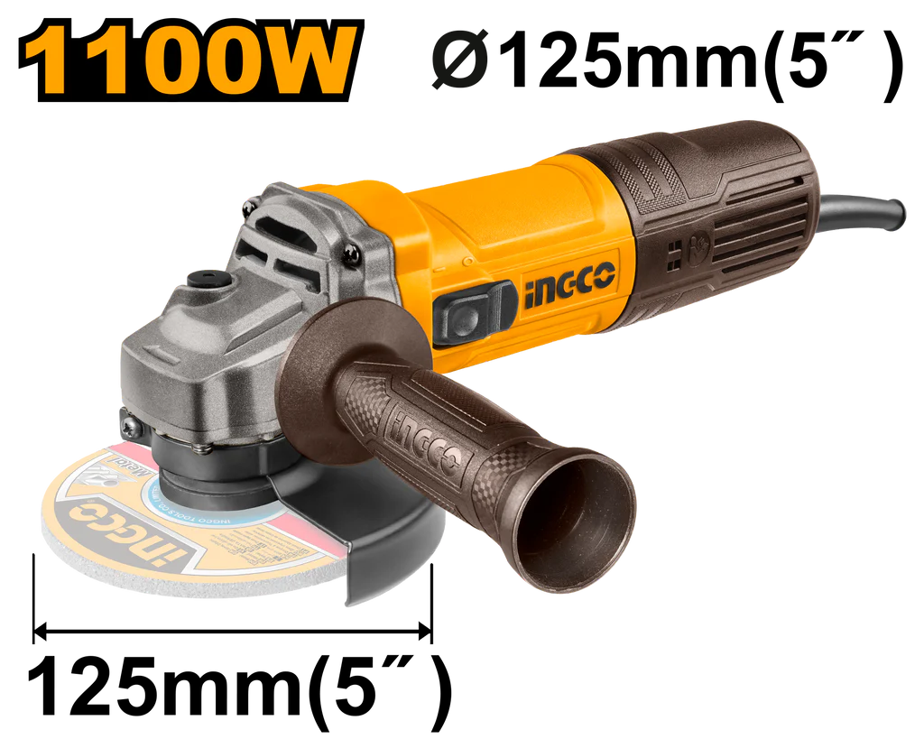 Ingco Angle Grinder 5 Inch 125 mm 1100W 12000 rpm Heavy Duty in Pakistan