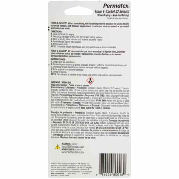 Permatex Form A Gasket Sealant 3oz Dressing Sealing Cut in Pakistan