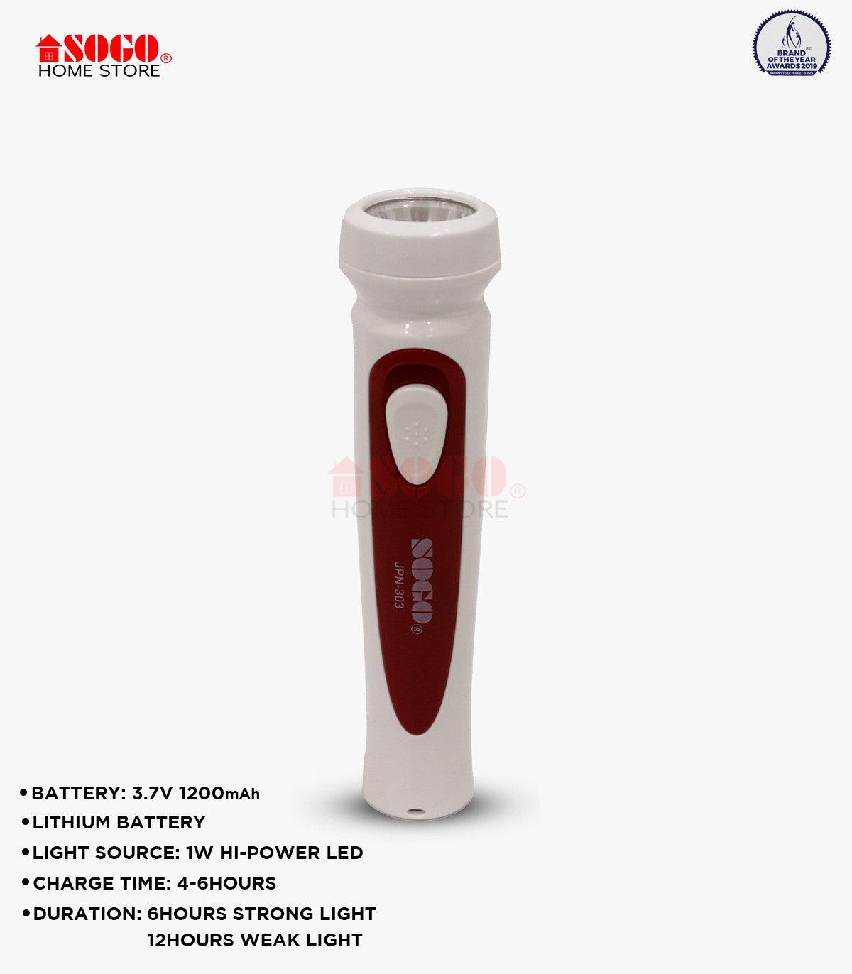 Sogo Rechargeable Torch Light Sogo JPN 303 in Pakistan - Pakistan Power Tool