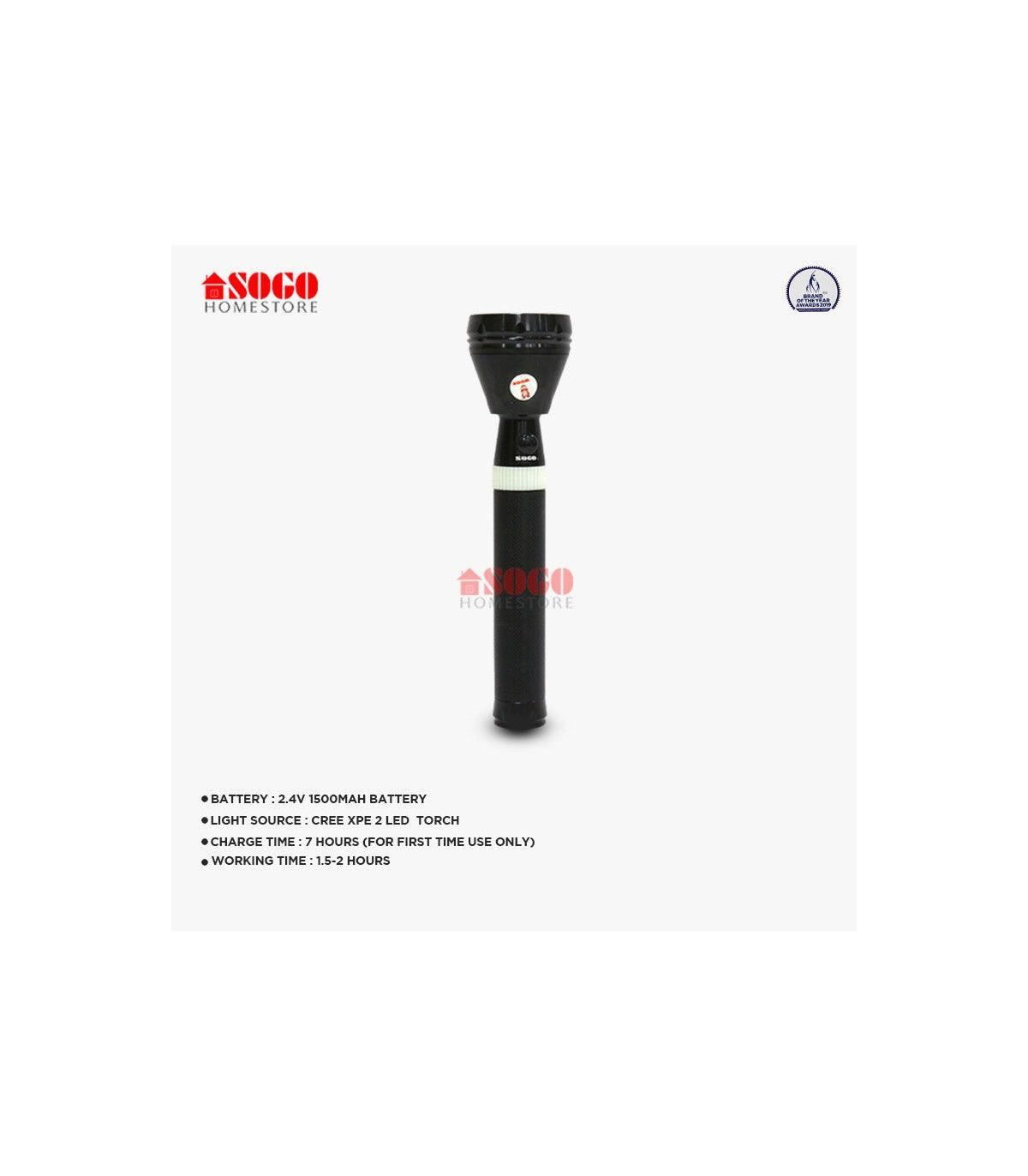 Sogo Rechargeable Torch Sogo JPN 313 Full Metal Body High Power 5w Led Torch Light in Pakistan - Pakistan Power Tool