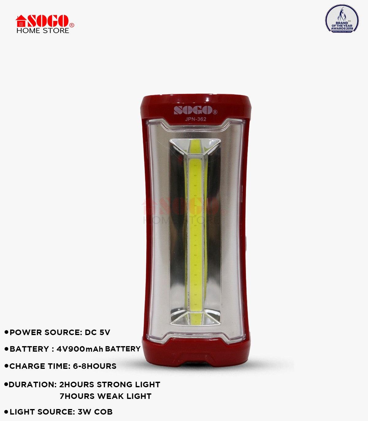 Sogo Rechargeable Led Lantern Light JPN 362 in Pakistan - Pakistan Power Tool