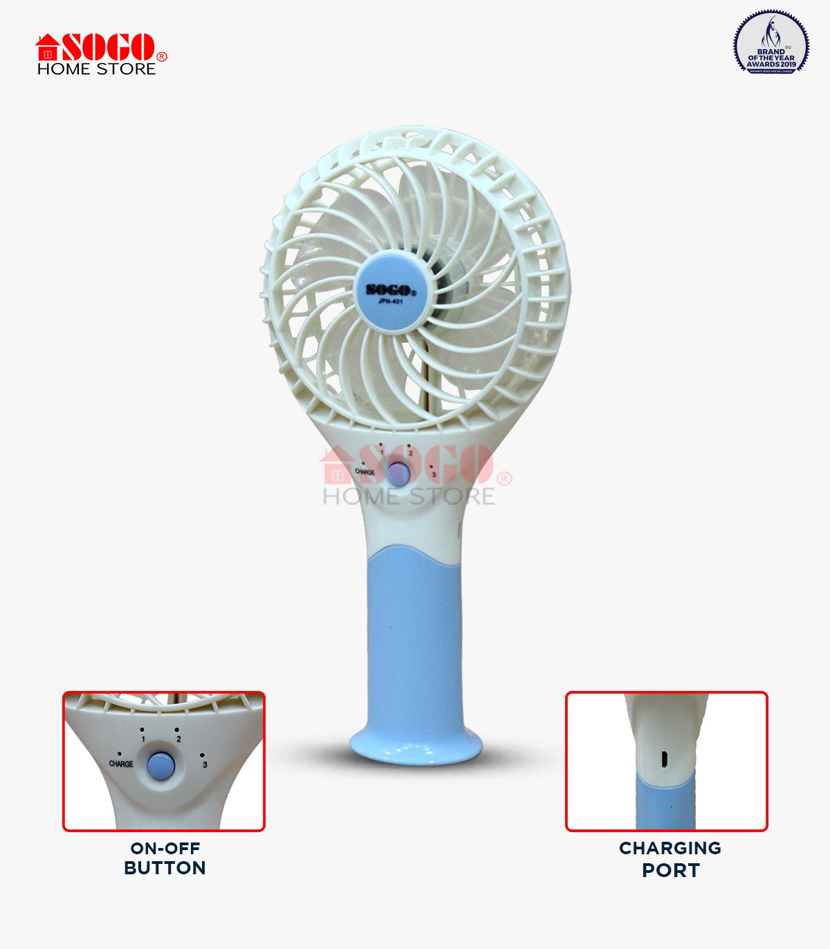 Sogo Rechargeable Mini Hand Fan JPN 401 in Pakistan