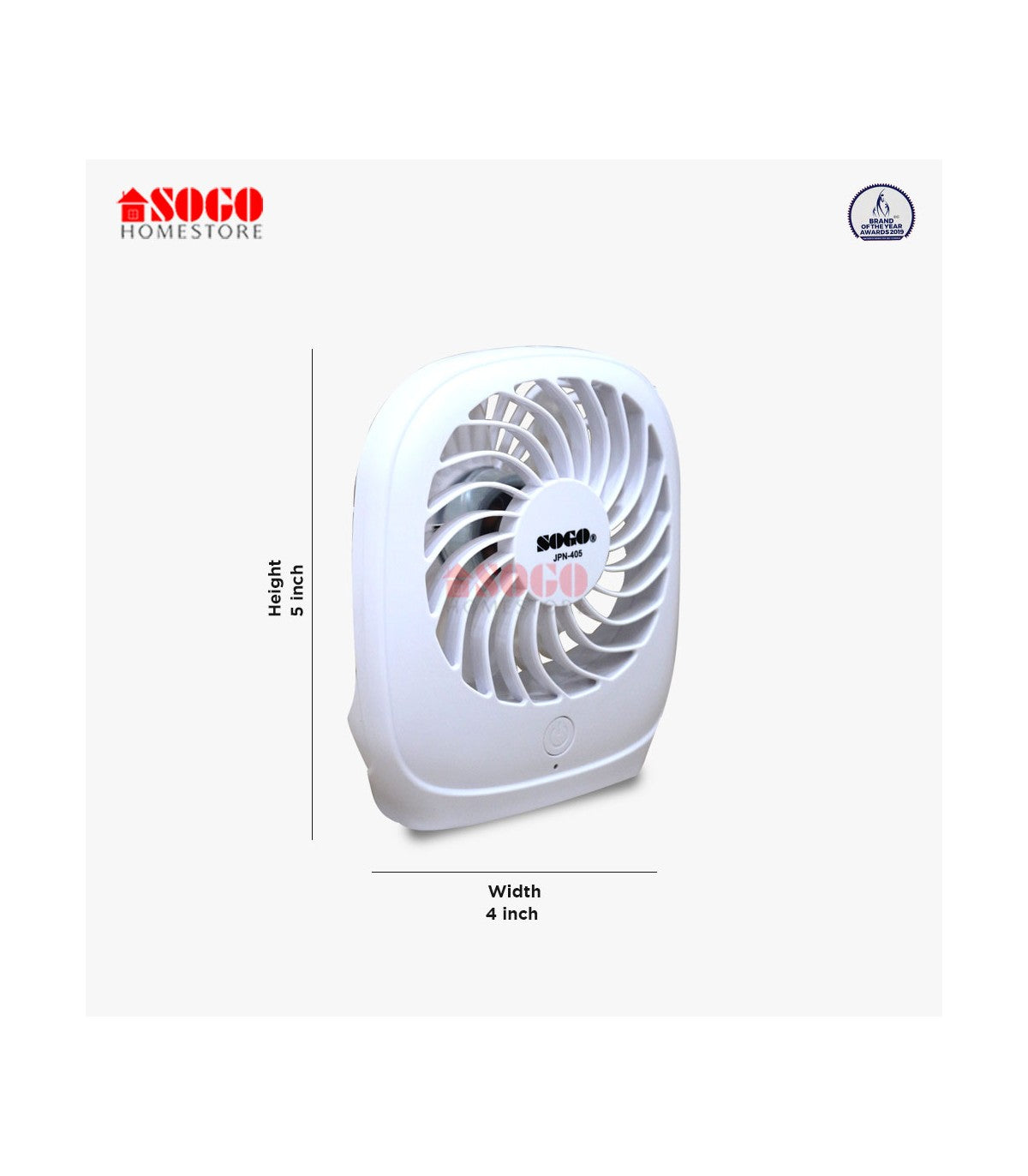Sogo Rechargeable Table Fan JPN 405 Easy to Carry in Pakistan