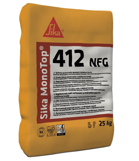 Sika MonoTop 412 NFG Repair Mortar Concrete Solution 25 Kg Surface Restoration Damaged Concrete in Pakistan