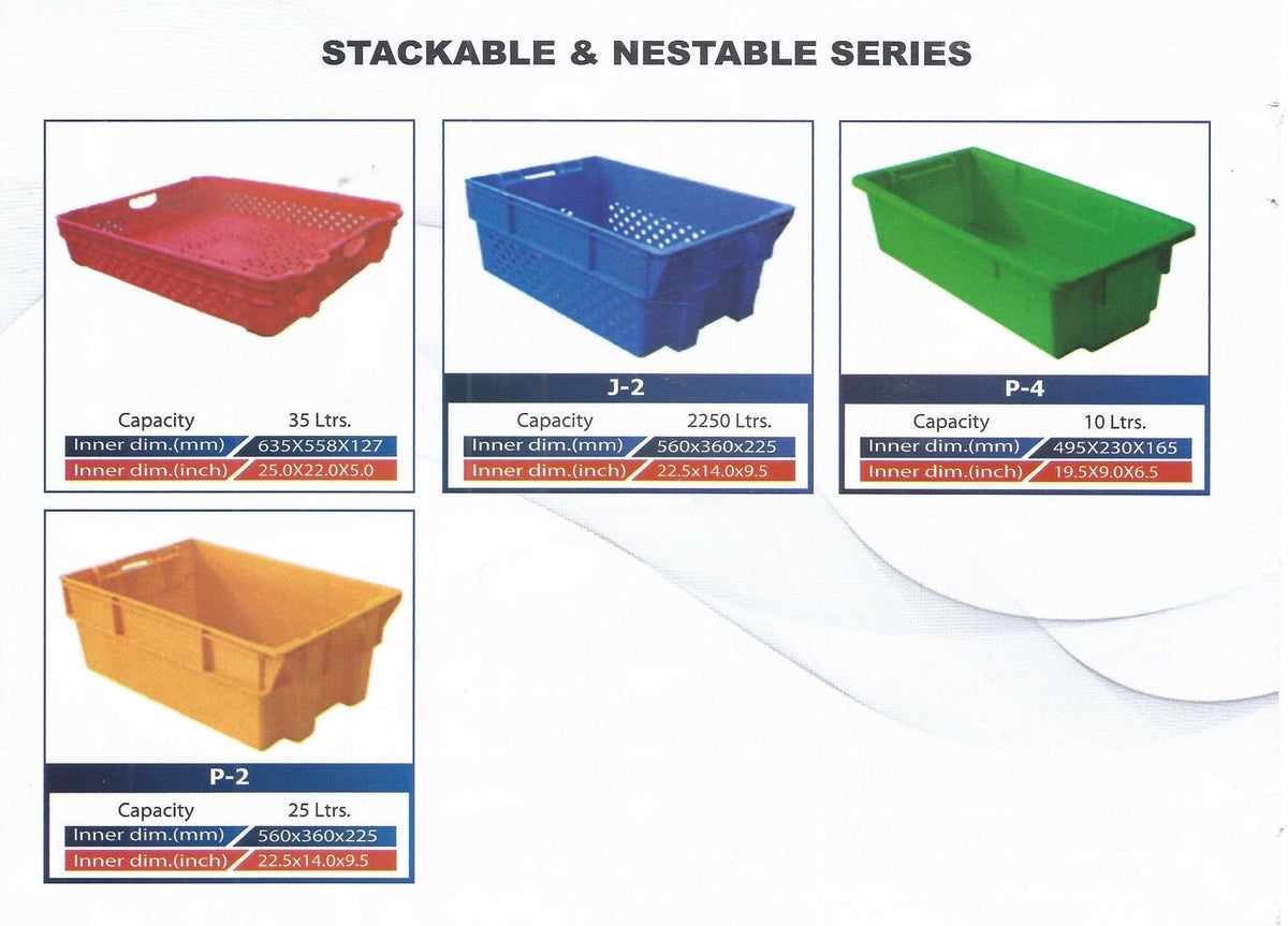 Plastic Crates Heavy Duty 25 Liter Model P2 Strong Durable in Pakistan - Pakistan Power Tool