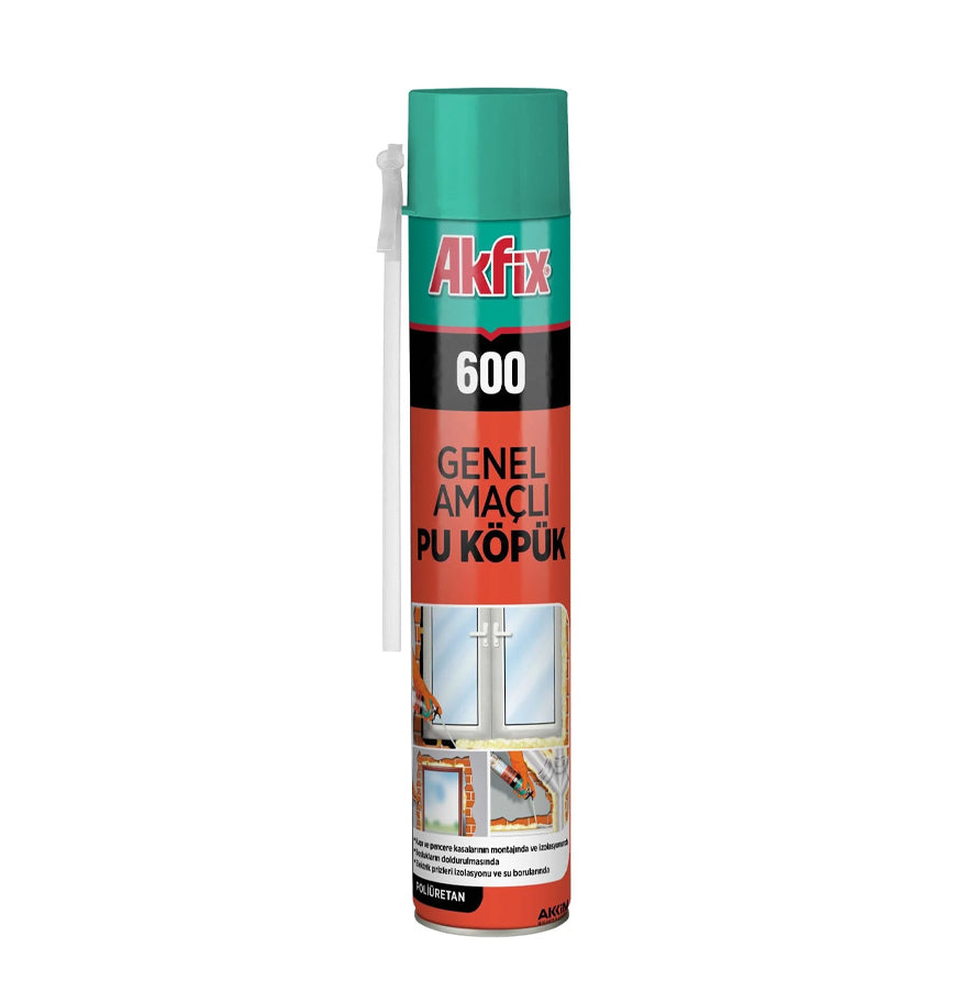 Akfix 600 Multi Purpose PU Foam 750 ml Construction Foam Weather Resistant Foam in Pakistan