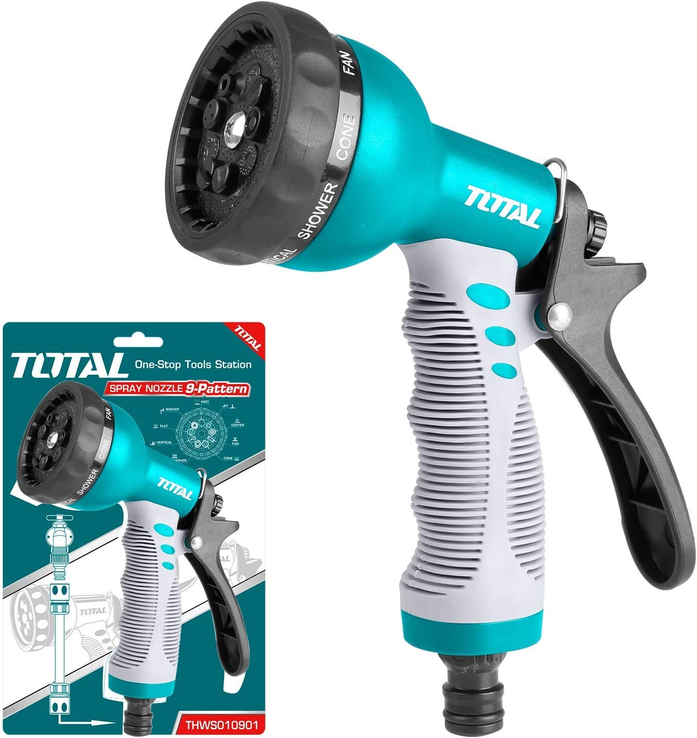 Total 9 Pattern Garden Hose Nozzle Spray Nozzle Water Spray Nozzle in Pakistan