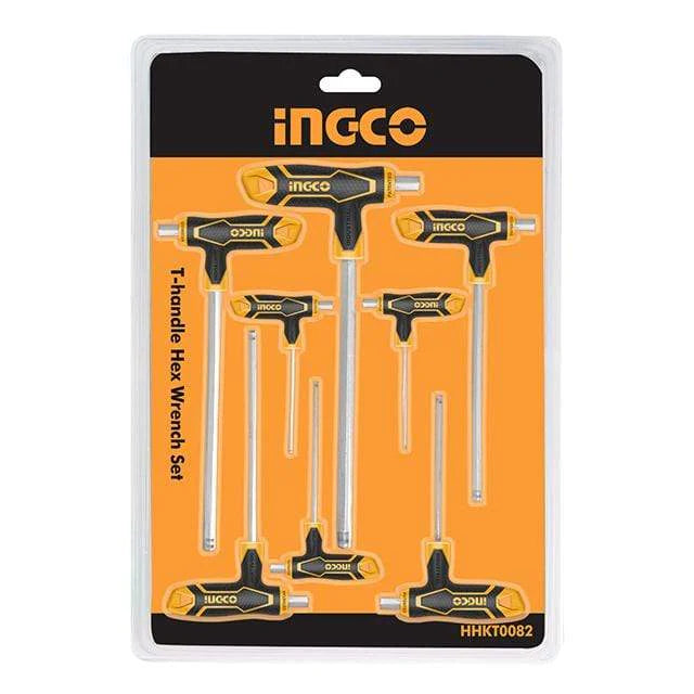 T Handle Ball Point Hex Wrench 8 Pcs Set CRV Quick Release Ingco in Pakistan
