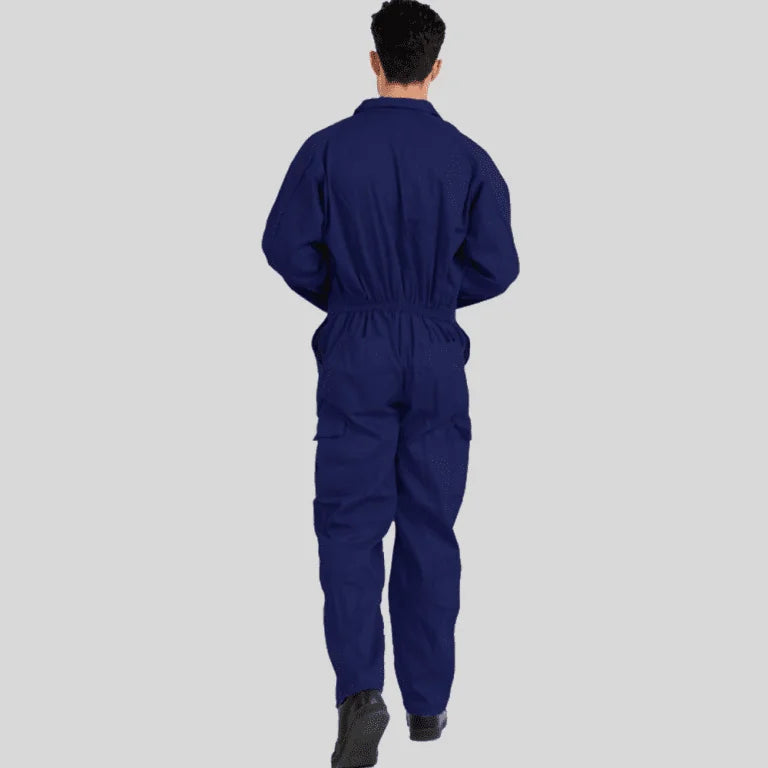Economical Low Price Industrial Coverall Uniform Without Tape Royal Blue 100 Percent Cotton 200 GSM in Pakistan