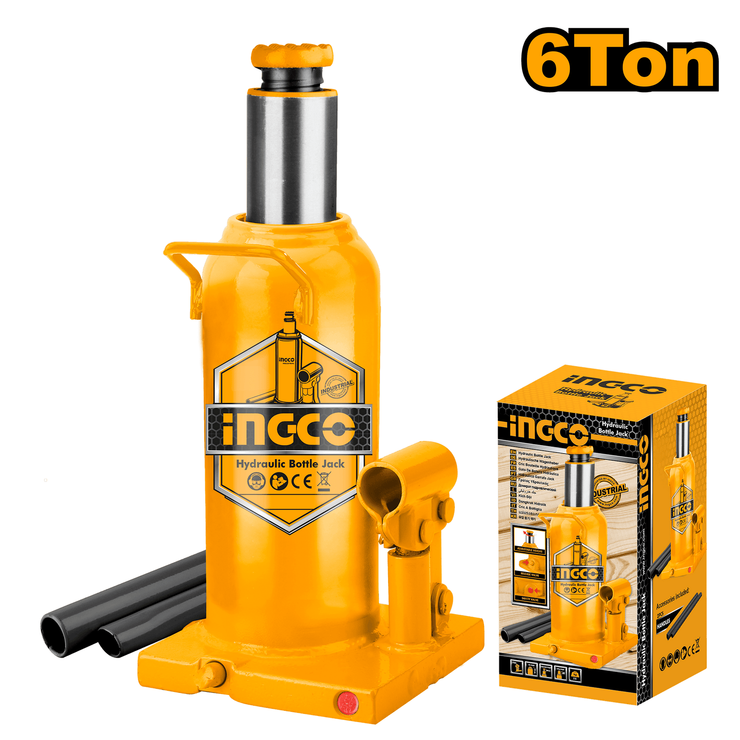 Hydraulic Jack INGCO 6 Ton HBJ602 Heavy Duty Easy Lift in Pakistan - Pakistan Power Tool