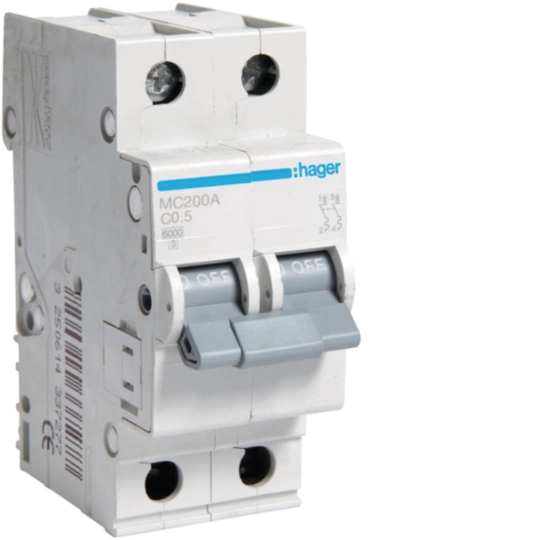 Hager Miniature Circuit Breakers Double Pole Heavy Duty in Pakistan
