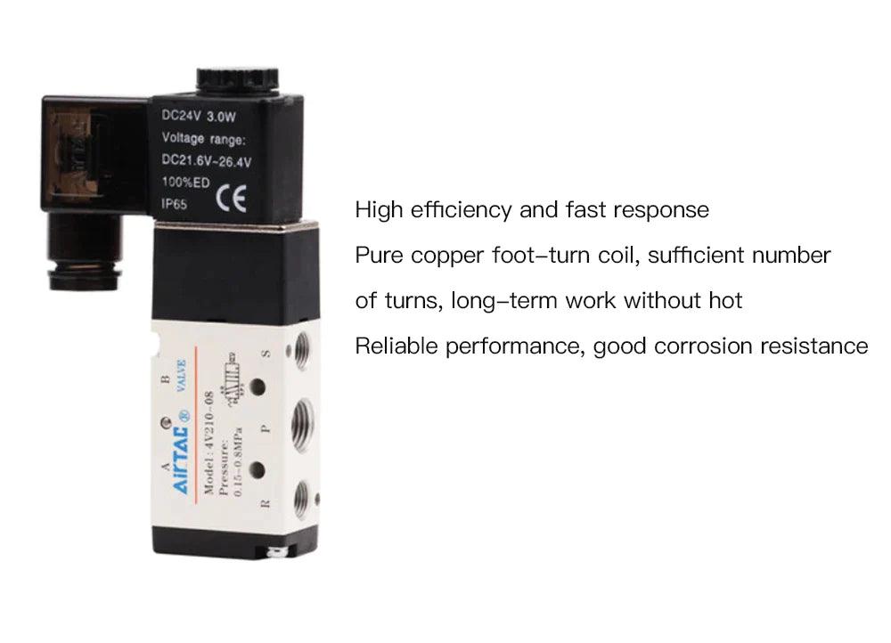 Airtac Solenoid Valve 5 Way 3/8 Easy Operation in Pakistan - Pakistan Power Tool