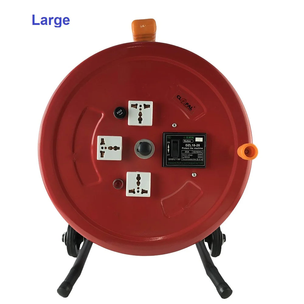 Clopal Empty Cable Reel Trolley 3500W Overload Switch Protection Capacity Small Medium Large in Pakistan