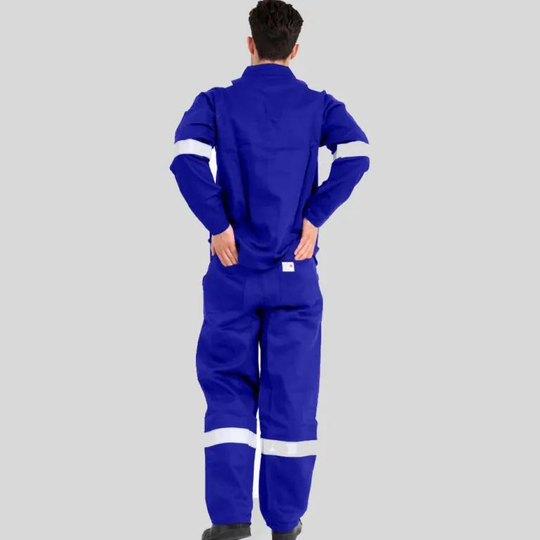 Fire Retardant Industrial Uniform Pant Shirt Navy Blue 100 Percent Cotton Double Stitched Multiple Functional Pockets in Pakistan