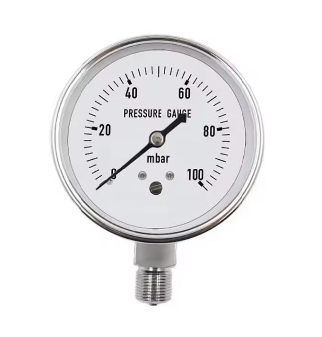 Pressure Gauge mbar reading 60 mbar 2.5 Inch Dial Gas HVAC in Pakistan