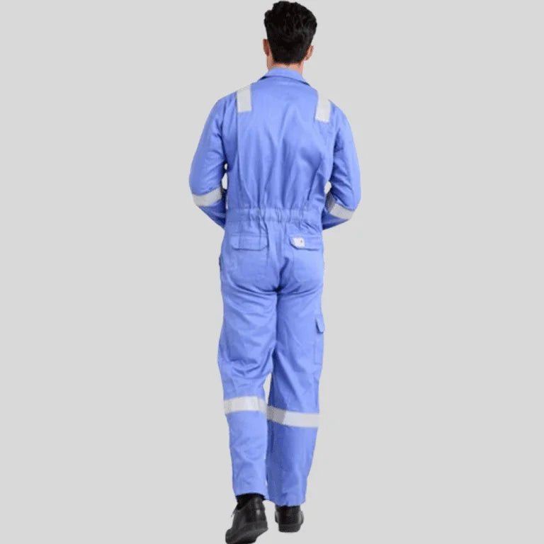 Fire Retardant Industrial Uniform Cotton Coverall Sky Blue 100 Percent Cotton Maximum Visibility Safety in Pakistan