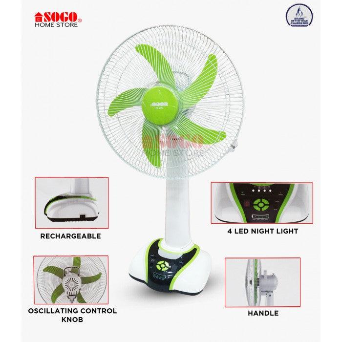Sogo Rechargeable Table Desk Fan JPN 631 in Pakistan - Pakistan Power Tool