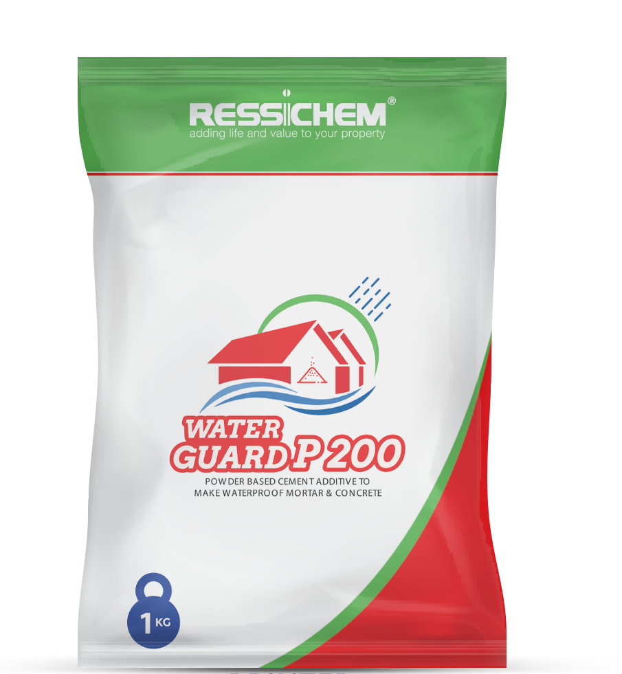 Water Guard P 200 Powder Based Cement Additive to Make Waterproof Mortar Concrete 1 kg in Pakistan