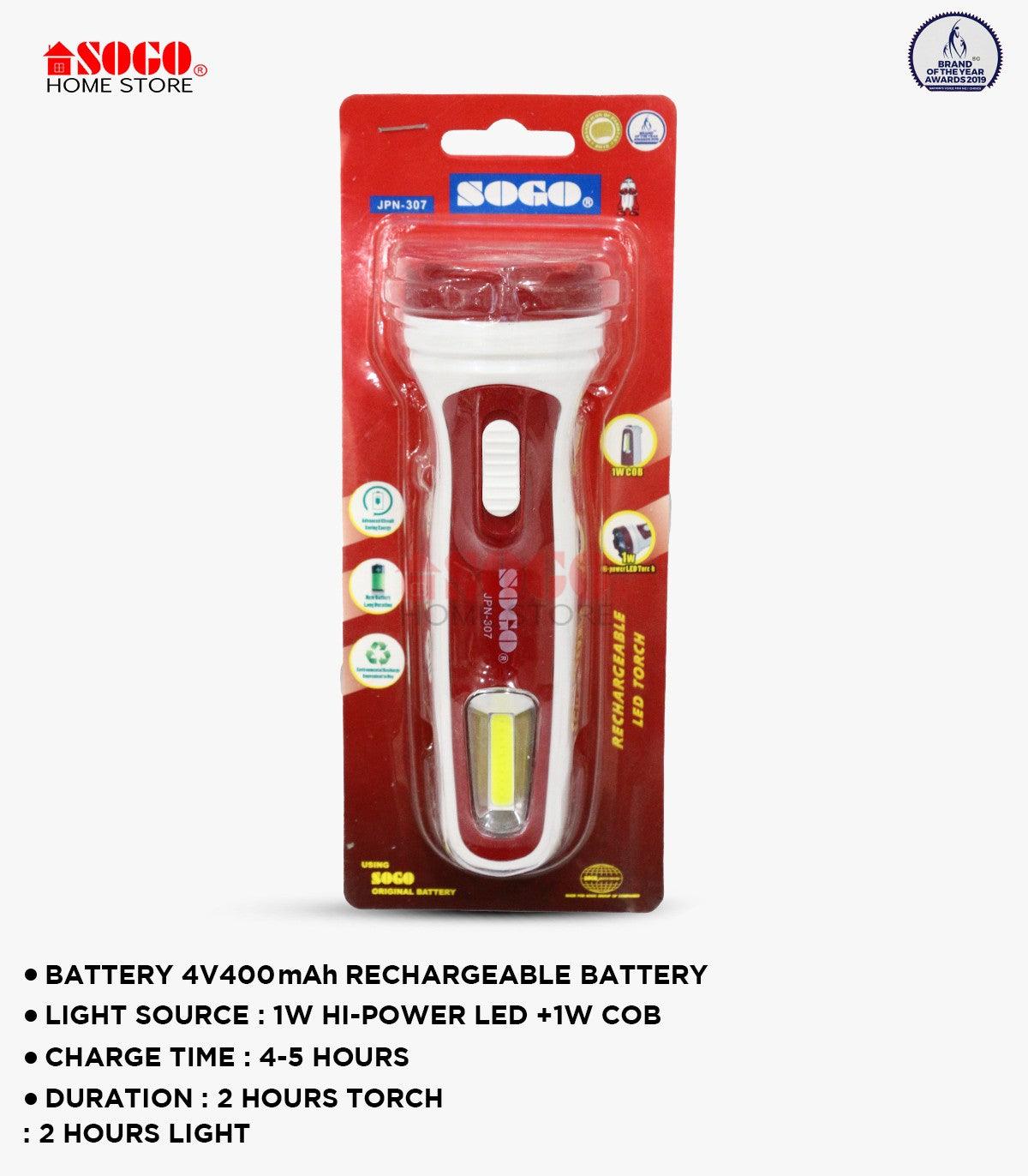 Sogo Rechargeable Torch Sogo JPN 307 in Pakistan - Pakistan Power Tool