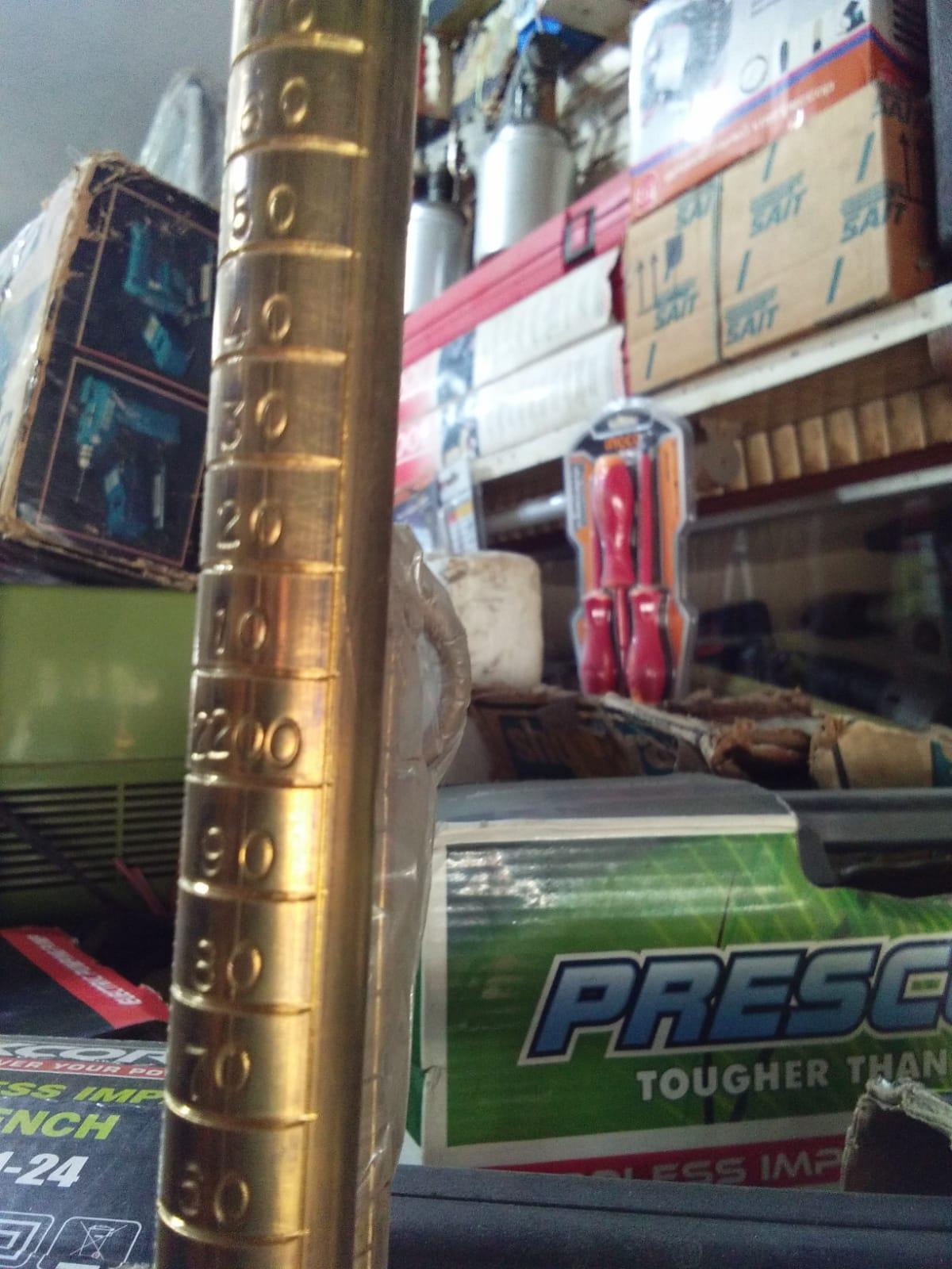 High Quality Brass Dip Rod for Barrels Tanks 6 foot Length Easy Measur ...