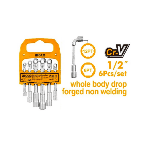 L-Angled socket wrench set CRV Quick Release Ingco in Pakistan