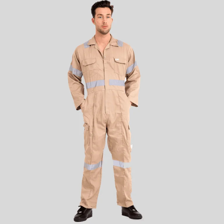 Industrial Twill Cotton Uniform Coverall Beige 100 Percent Pre Shrunk Cotton 200 GSM in Pakistan