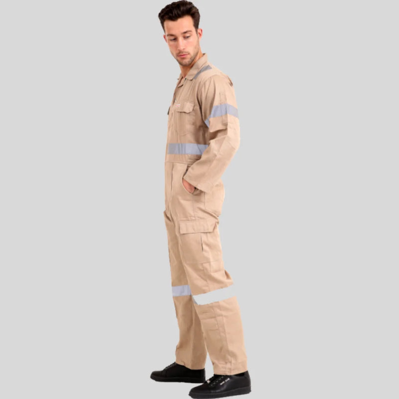 Industrial Twill Cotton Uniform Coverall Beige 100 Percent Pre Shrunk Cotton 200 GSM in Pakistan