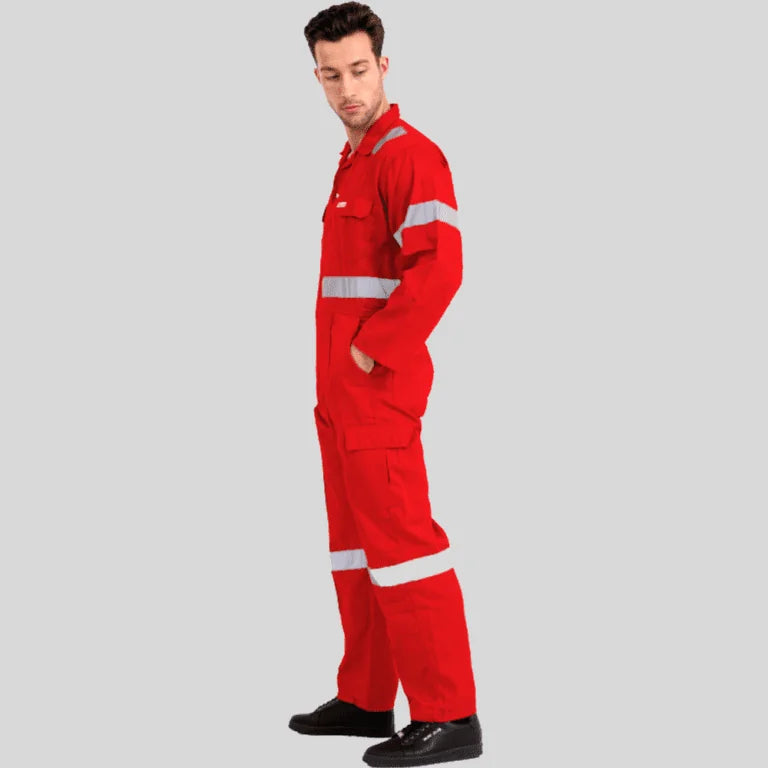Industrial Twill Cotton Uniform Coverall Red 100 Percent Pre Shrunk Cotton 200 GSM in Pakistan
