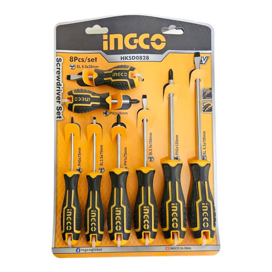 Screwdriver Set 8 Pcs CRV Heavy duty Ingco in Pakistan