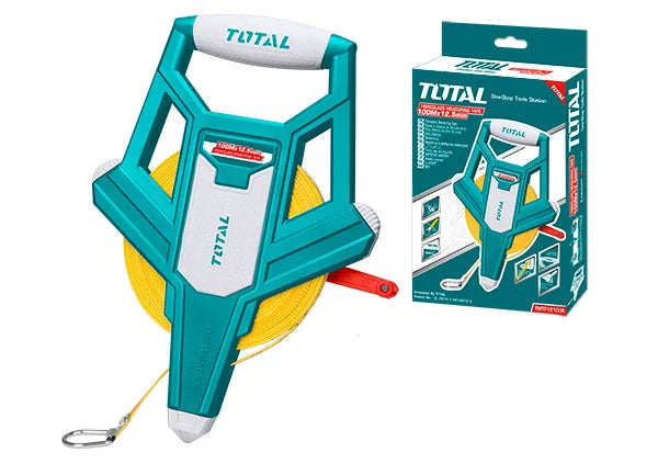 Total Fibreglass Measuring Tape 100 Meter Fast Rewind Heavy Duty in Pakistan