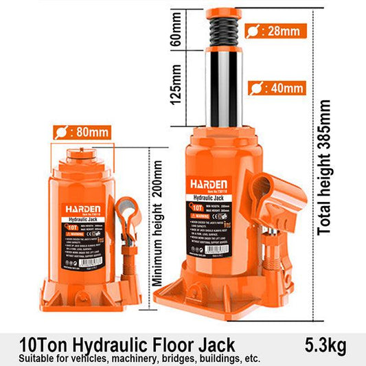 Hydraulic Jack Harden 10 Ton Heavy Duty Easy Lift in Pakistan