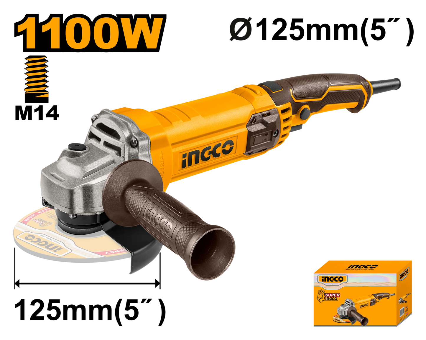 Ingco Angle Grinder 4 Inch 100 mm 1100W 12000 rpm Heavy Duty in Pakistan