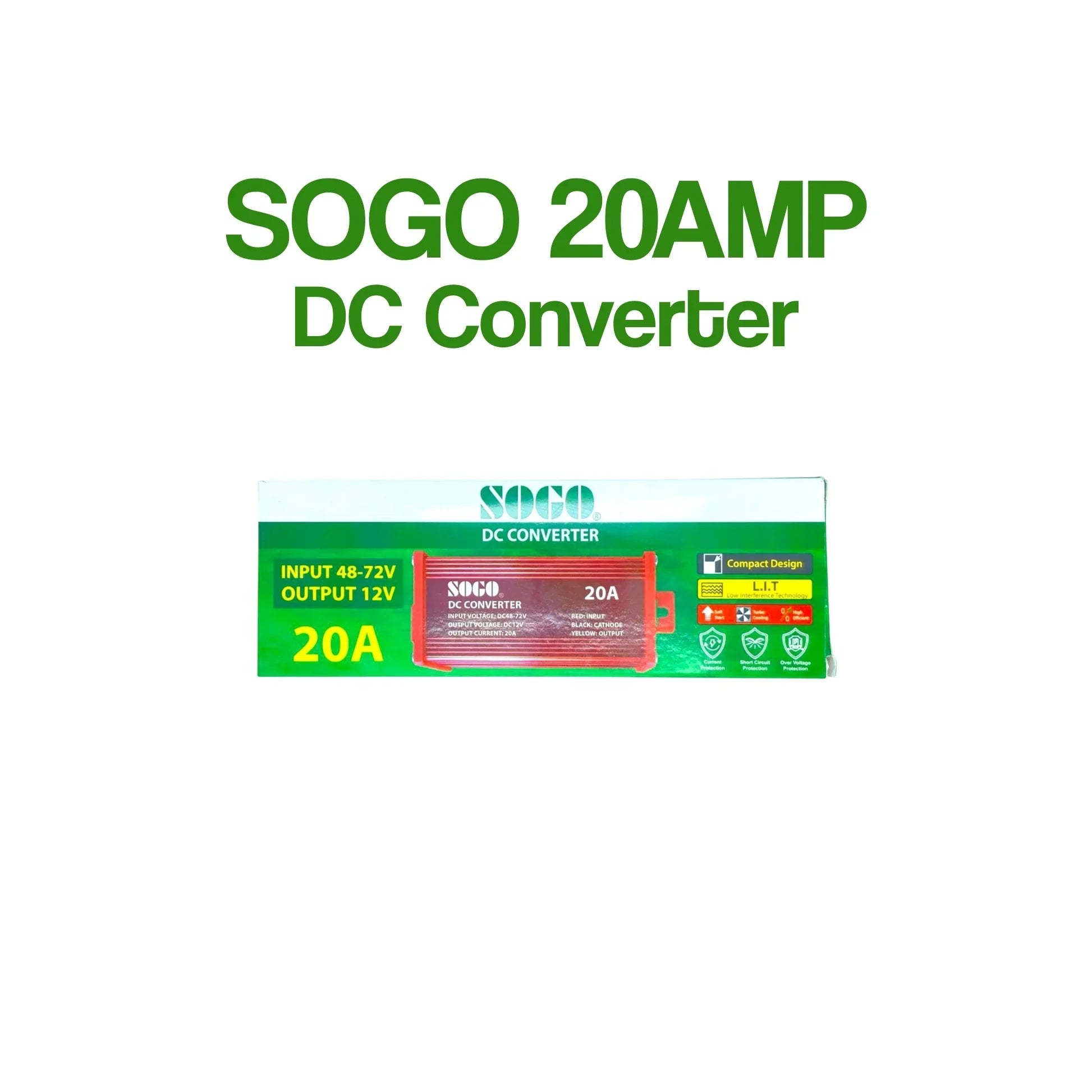 SOGO 20A DC Converter High-Power 48V to 72V Input Voltage Converter 15A Max Load in Pakistan
