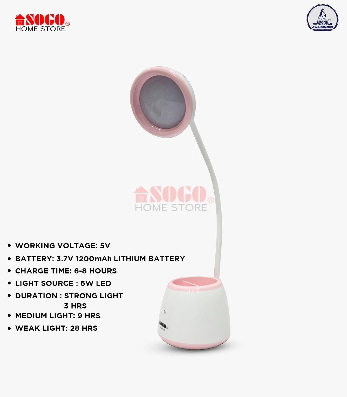 Sogo Rechargeable Table Desk Lamp JPN 1306 in Pakistan