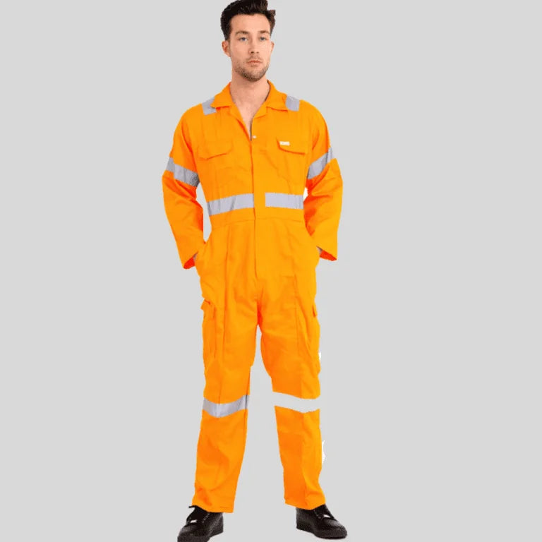 Industrial Twill Cotton Uniform Coverall Orange 100 Percent Pre Shrunk Cotton 200 GSM in Pakistan