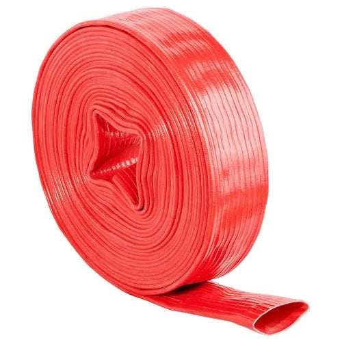 PVC Lay Flat Hose Pipe Red Color Heavy Duty 3 Inch Water Discharge Pipe in Pakistan