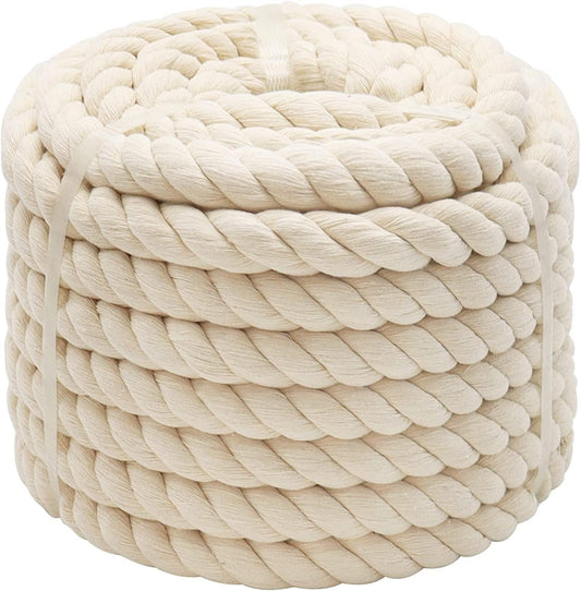 Cotton Rope 8 mm 100 Foot Natural Thick Soft Rope for Crafts Hammock Home Decorating Wedding Rope in Pakistan