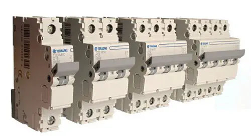 Miniature Circuit Breakers Terasaki Din Rail Mounting 50 63 A Four Pole in Pakistan