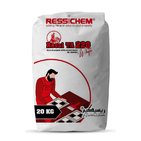 Ressi TA 220 White Dry Premix White Cement  20KG Crack Resistant Better Bonding in Pakistan