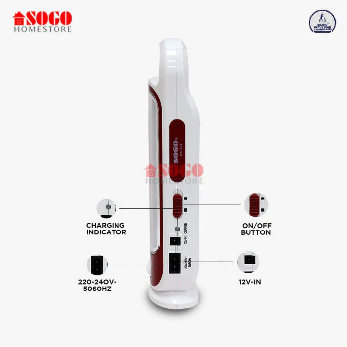 Sogo Rechargeable Light JPN 264 AC Cable Charge Option in Pakistan
