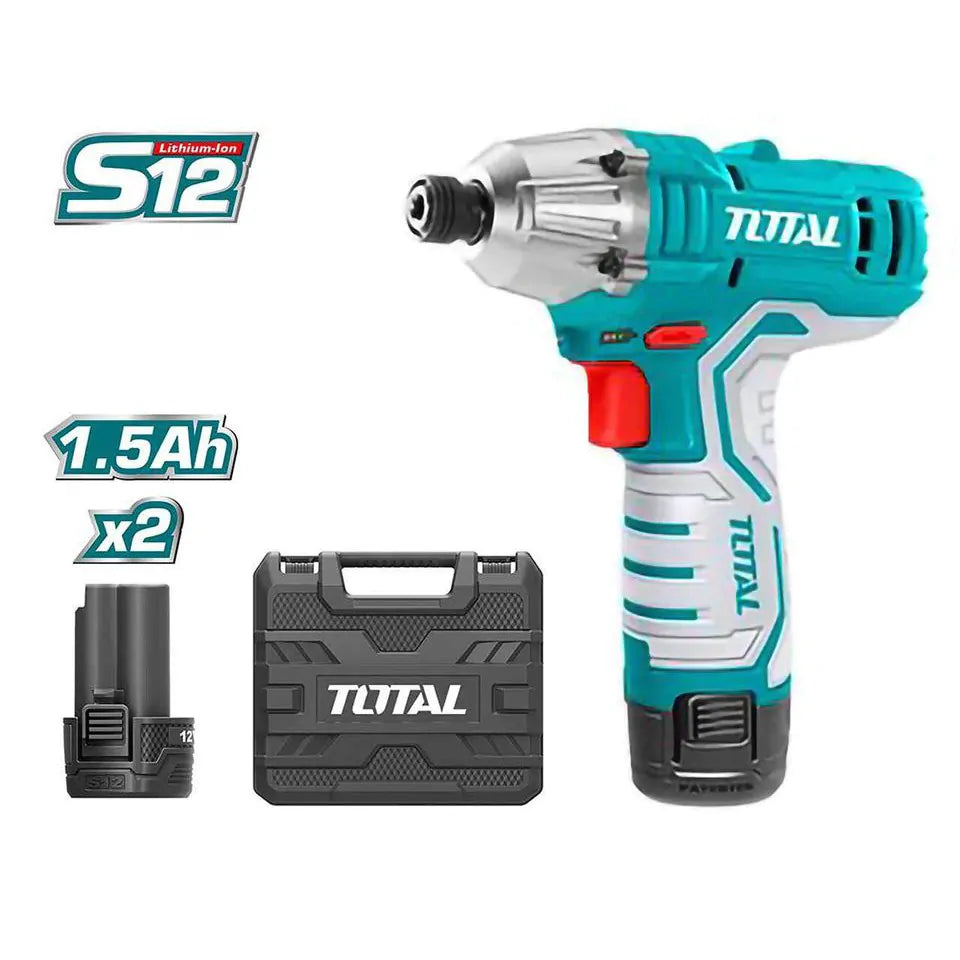 Total Lithium Ion Cordless Drill 12V 2800 RPM 2 Pcs Battery Pack Heavy Duty in Pakistan