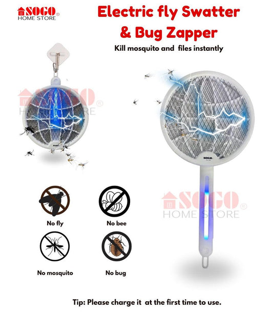 Electric Insect Killer Racket 3 in 1 USB Rechargeable Sogo JPN 394 in Pakistan - Pakistan Power Tool 