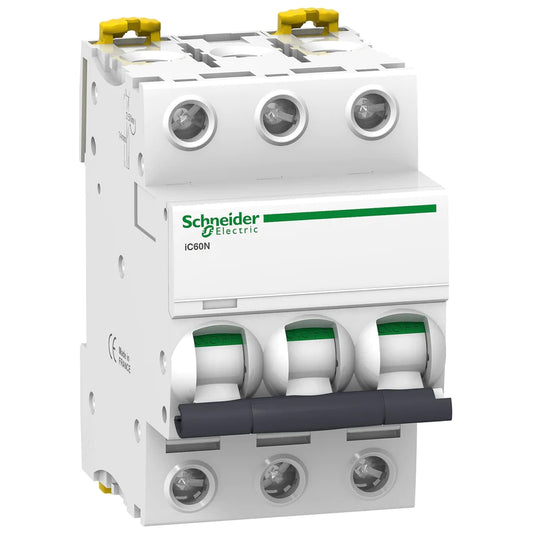 Schneider Electric Miniature Circuit Breaker Acti9 iC60N C Curve 3P 6 & 10 Amps 10 kA in Pakistan