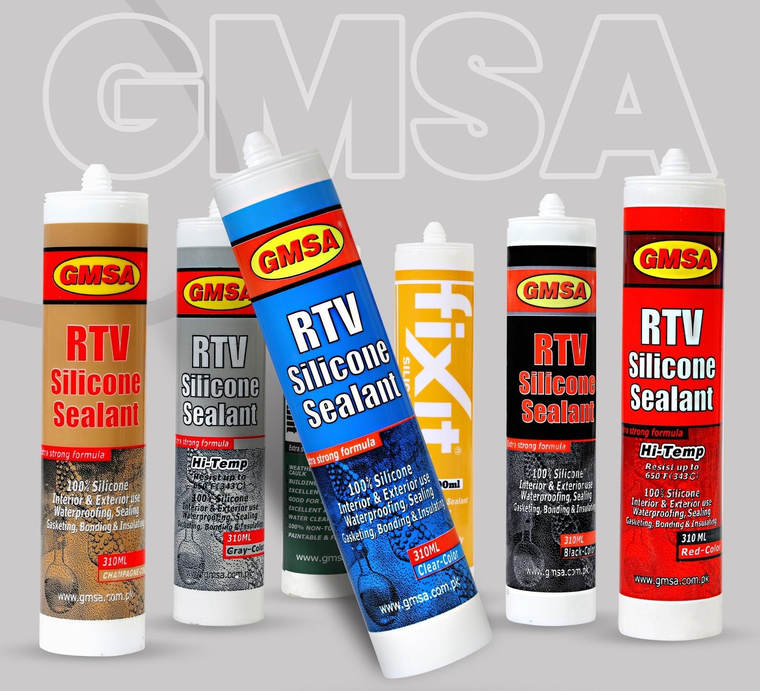 GMSA RTV Silicone Sealant 310 ml Silicone Cartridge Grey High Performa ...