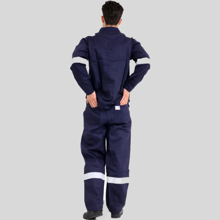 Fire Retardant Industrial Uniform Pant Shirt Royal Blue 100 Percent Cotton Double Stitched Multiple Functional Pockets in Pakistan