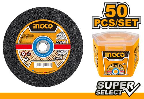50 Pcs Set Abrasive Metal Cutting Disc 4 Inch Precise Cutting Ingco in Pakistan