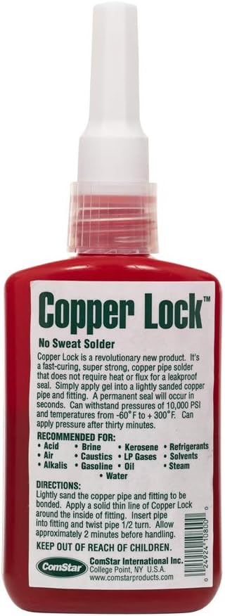 ComStar Copper Lock 2 Ounces No Heat Solder Copper Brass Pipes Refrigerants HVAC in Pakistan